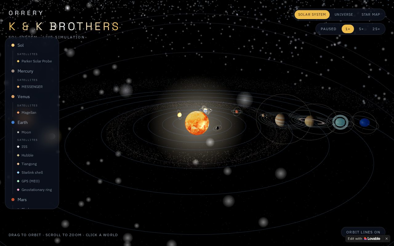 Orrery screenshot